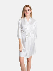 Short Silk Kimono Robe